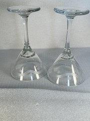 Mid Century Classic Swanky Wavy Line Polka Dots Vintage Martini Glass Barware