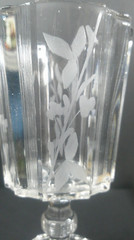 Adams & Company, EAPG Goblet, Clear Ribbon, # 300, USA, Clear, c 1882, VgCd