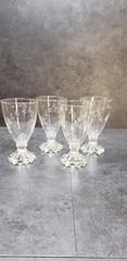 Set 4 Anchor Hocking Berwick Boopie Ball Laurel Leaf Juice Glass Barware