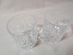 Galway Crystal Glasses Lot of 2 Ireland Double Old Fashioned Whiskey