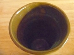 Frankoma Prairie Green Wagon Wheel tumbler Ada Clay 80C VG+++