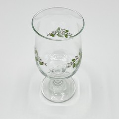 Vintage Late 80-90s Pfaltzgraff Heirloom Holiday Winter Floral Wine Glass
