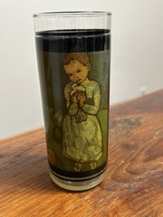 Vintage Vue-Lon Ware By Litho-Glass 8 Tumblers Set Picasso Blue & Pink Series