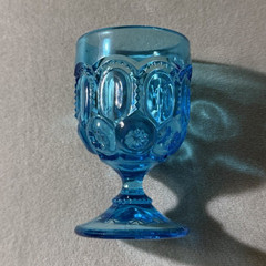 Ice blue 4 inch glass, no chips or cracks