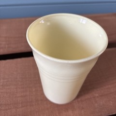 A Vintage Hazel Atlas Moderntone Platonite Yellow Tumblers circa 1950