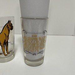 Vintage MCM Boxer Dog Breed Tumblers Glass