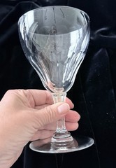 Vintage Crystal Wine Glasses RIVIERA signed VAL ST LAMBERT 6 1/8″ Lot Of 4