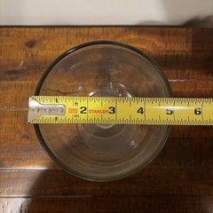 Vintage 1970s Heavy Clear Glass Round Candy Dish Compote Bowl 32 oz 8”