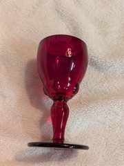 New Martinsville *MOONDROPS RED* Set Of 6 Cordial Glasses – Beautiful!