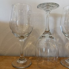 Libbey Classic White Wine Glasses 14 ounce Set of 4 Clear Party Dinnerware