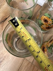 Drinking Glasses Tumbler Highball Sunflower Vintage Floral Set Of 4 Summer Fall