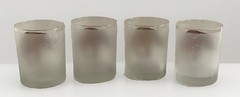 VTG GUMP’S Frosted & 22-Karat Gold Elephant Motif Old Fashioned Glasses Set Of 4