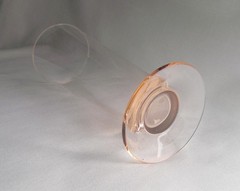 Vintage Pink Depression Glass Footed Parfait Iced Tea Tumbler Fluted Vase 8.5″