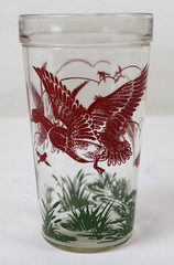 Vintage Hazel Atlas Flying Ducks Cattails Hunting Drinking Glass 16oz