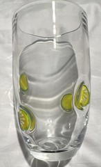 Anthropologie Lime Slice Drinking Glasses Set Of 3