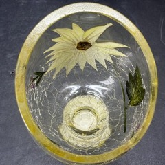 Vintage Pair of Mann’s Hallmark “Blowing Daisy” Slanted Pedestal Goblets