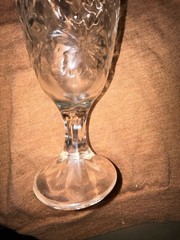 Lot of 4 Princess House Fantasia Water Goblets Fine Crystal Replacement