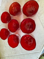 Seneca Driftwood Red Sherbert Glassware