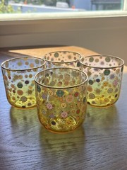 glass sets Of 4x. Moon And Sun Print.