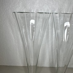 (3) Hand Blown Beveled Ribbed Hollow Stem Champagne Glasses – Champagne Flutes