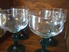 VINTAGE LOT [4] LIBBEY CACTUS MARGARITA GLASSES