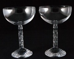 Set of Cristal d’Arques France Millenniu, Coupe Champagne/Sparkling Wine Glasses