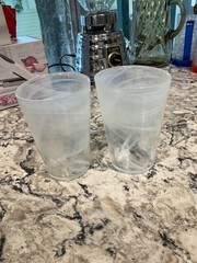 BP-SET OF TWO ALABASTRO WATER GLASSES 5 INCHES TALL
