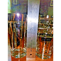 Dorothy Thorpe Style Platinum Silver Stripe Bar Glass Set With CADDY MCM WOW!
