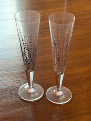 Ritzenhoff Goldnacht Crystal Champagne Flutes (Set of 2) – Real Gold Accent