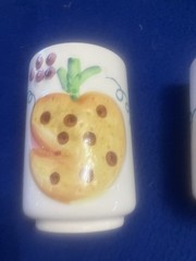 Qty 6 – Vintage Japanese Hand- Painted Fruit Medley Juice Tumblers, 1950s