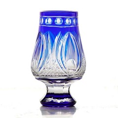 Multicolor Hand Cut Crystal Nosing Glencairn Glass for Whiskey with Gift Pack