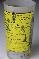 Vintage Hazel Atlas Frosted Souvenir Glass Tumbler New Mexico