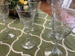 Libbey Rock Sharpe Arctic Rose Goblets 6-3/4”H (6-Total)