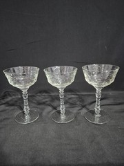 ROCK SHARPE NORMANDY STAR OF DAVID LIQUOR COCKTAIL GLASSES LOT OF 4
