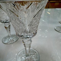 St Saint Louis VOLOGNE 4-7/8″ Crystal Sherry Glasses Hard to Find! SET OF 3