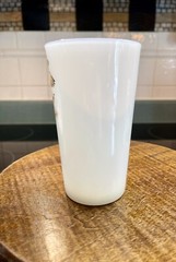 Vintage Anchor Hocking Fire King Milk Glass RingNecked Pheasant🪺 5 X 3″ Tumbler