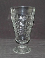 Anchor Hocking BUBBLE Crystal Footed Iced Tea Tumbler