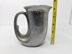Vintage Wilton Armetale Horn Mug Tankard 4.75″ Pewter Metal USA Unique Marked