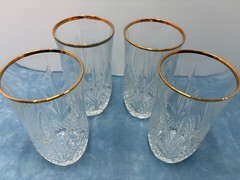 Cristal de Flandre Salzburg Gold Highball Glasses Set of 4