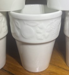 6 Quadrifoglio Franco Giorgi Italy Fruit White Juice Glasses Ice Cream Dishes?
