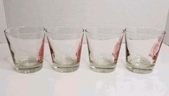 4 Vintage Royal Canadian Mounted Police (RCMP) Glasses by Dominion Glass 3.25″
