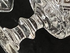 Set of 3 Imperial Crystal/Clear Wafer Stem CAPE COD Water Goblets/Glasses