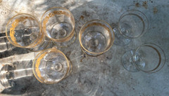 6 Vintage Stemware GLASSES Gilt Etched Wine Cocktail Liqueur Cordial/2 Designs