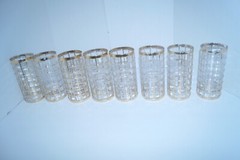 Vintage Imperial Glass Co. Toril de Oro Highball Glasses 22-Karat Gold, 