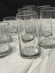 Eleven (11) Vintage Crisa Clear Tumblers & Old Fashioned Glasses