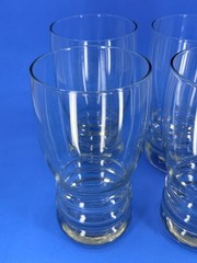 Vintage Set of 4 Libbey Bangles Misty 16 oz Cooler / Tumblers Glasses Vintage