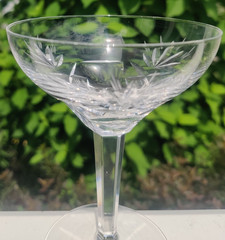 Vintage Royal Leerdam Netherland Carola Crystal Tall Sherbet Cut Glass 5.25 In