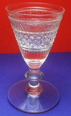 MMA Metropolitan Museum of Art-FLINT GLASS WINE -BOSTON PLEAT & DIAMOND (1 of 4)
