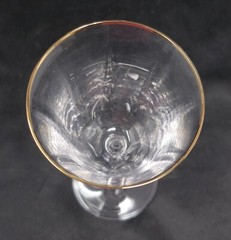 SET OF 12 MIKASA SONATA GOLD RIM WATER GOBLETS