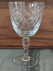 Vintage D/C Royal Brierley Coventry Cut Crystal Water Wine Glass 6 3/4″ England